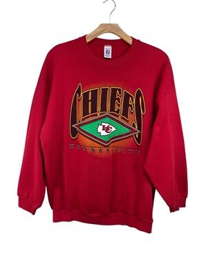 Vintage Logo 7 Kansas City Chiefs Crewneck Sweatshirt Made in the USA 3XL